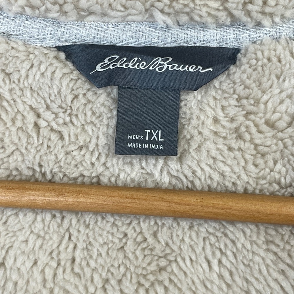Eddie Bauer Sweatshirt Men’s Size TXL Gray Pullover Sherpa Lined - Picture 7 of 11